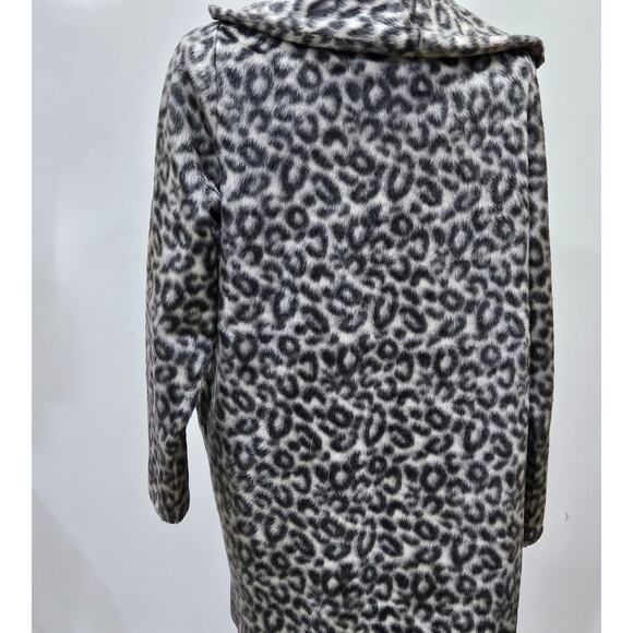 A New Day Womens Faux Raw Hide Cheetah Long Open Cardigan XLarge Glam Hipster - Picture 2 of 10